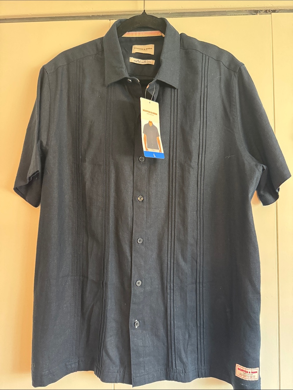 Scotch & Soda Navy Short-Sleeve Button Down Shirt
